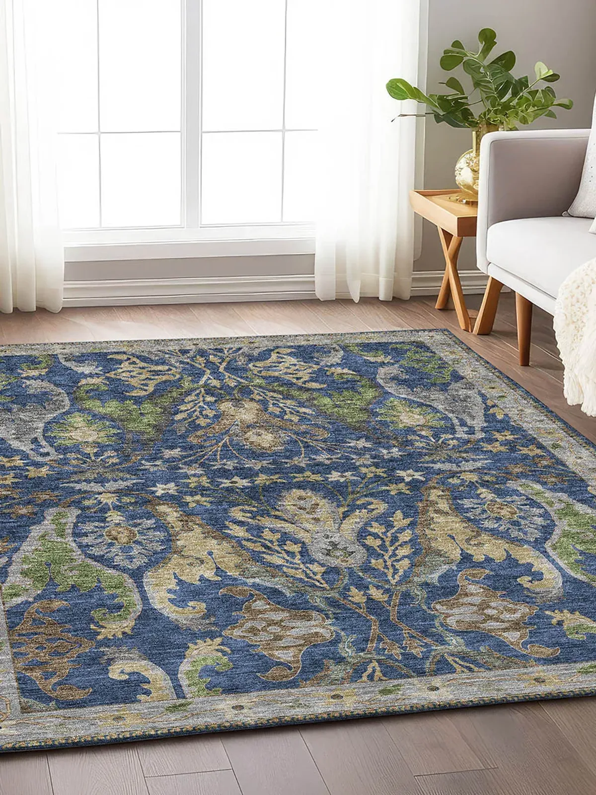 Hatay HY6 Navy 30" x 46" Rug