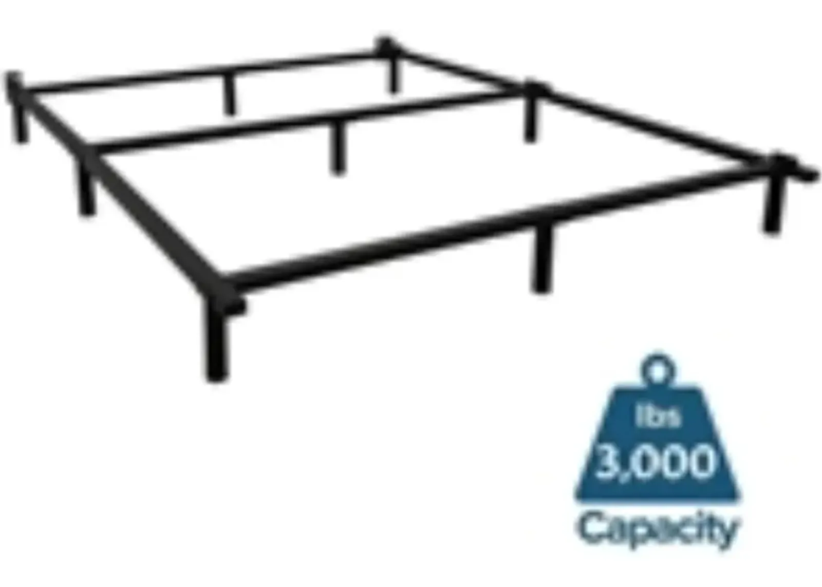 Hivvago Queen 9 Leg Metal Bed Frame with Headboard Brackets 3,000 lbs. Max Weight Limit