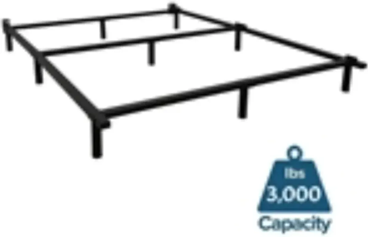 Hivvago Queen 9 Leg Metal Bed Frame with Headboard Brackets 3,000 lbs. Max Weight Limit