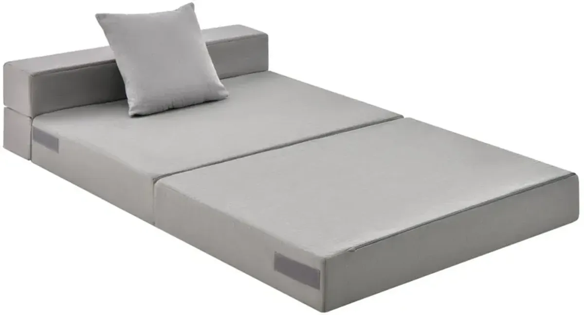 6 Inch Tri-fold Sofa Bed Folding Mattress with Pillow