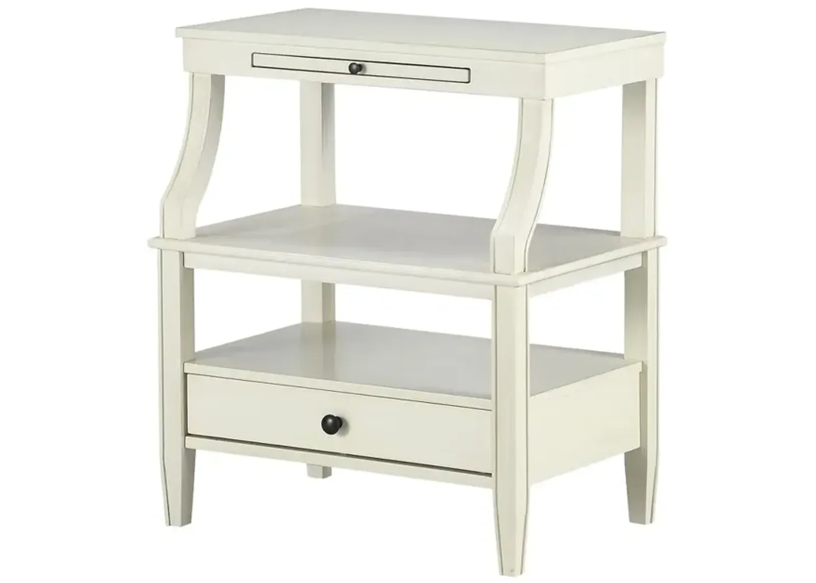 Newton Antique White Storage Nightstand