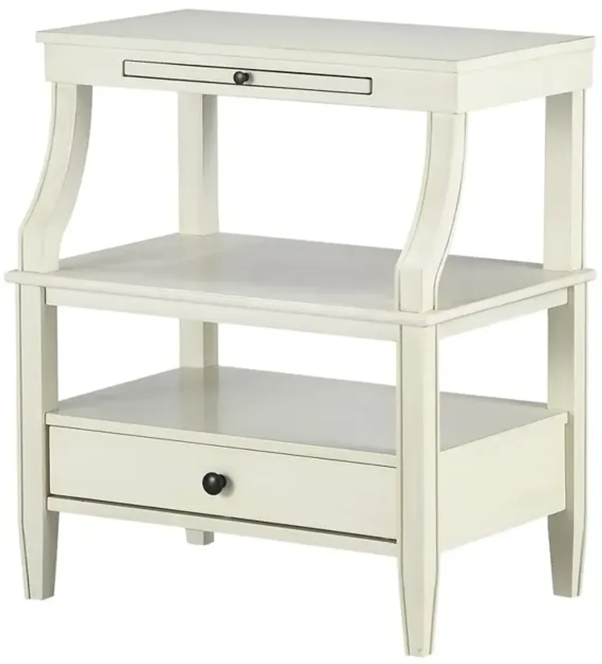 Newton Antique White Storage Nightstand