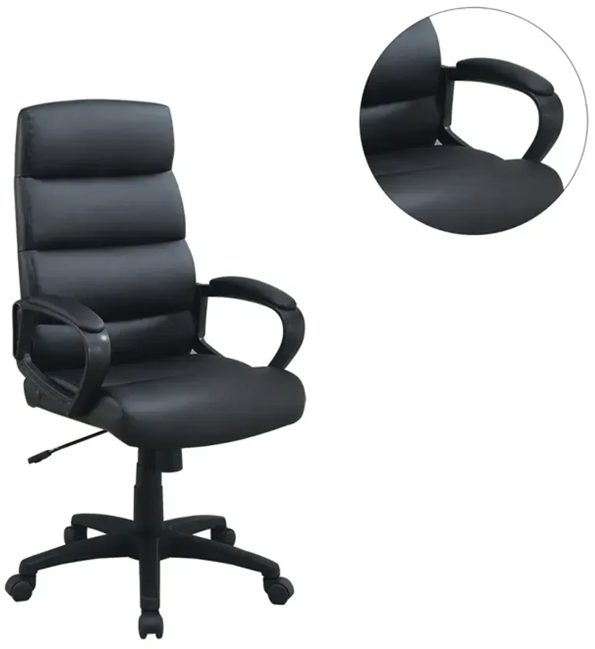 High-Back Adjustable Height Office Chair In Black