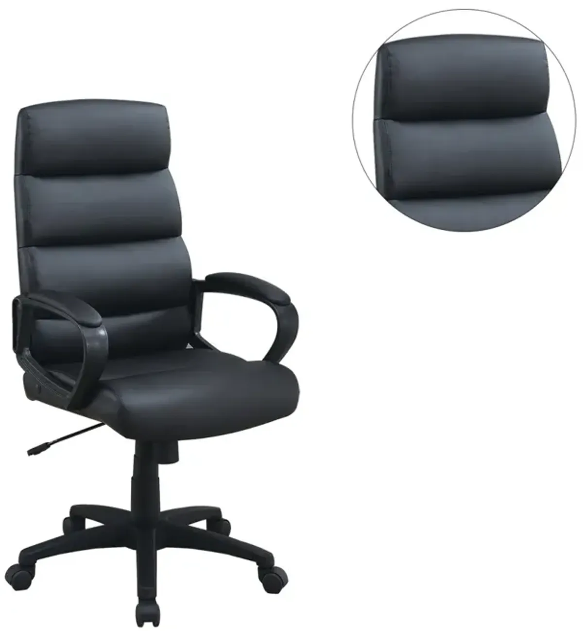 High-Back Adjustable Height Office Chair In Black