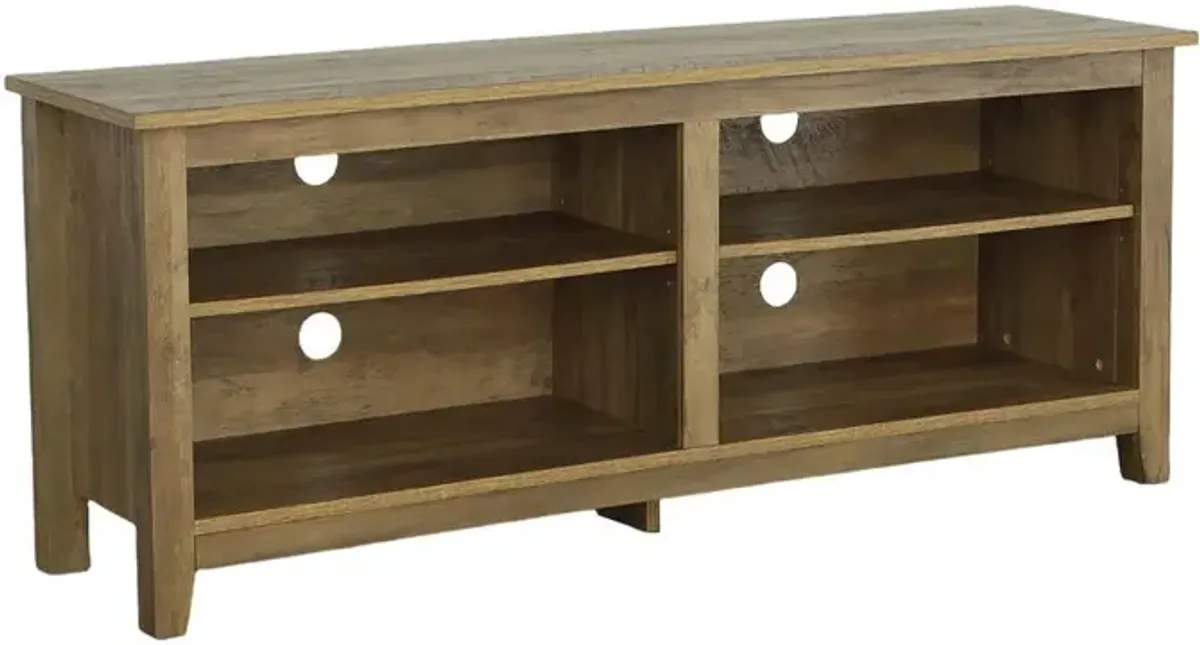 58 Inch Console , Rustic Oak