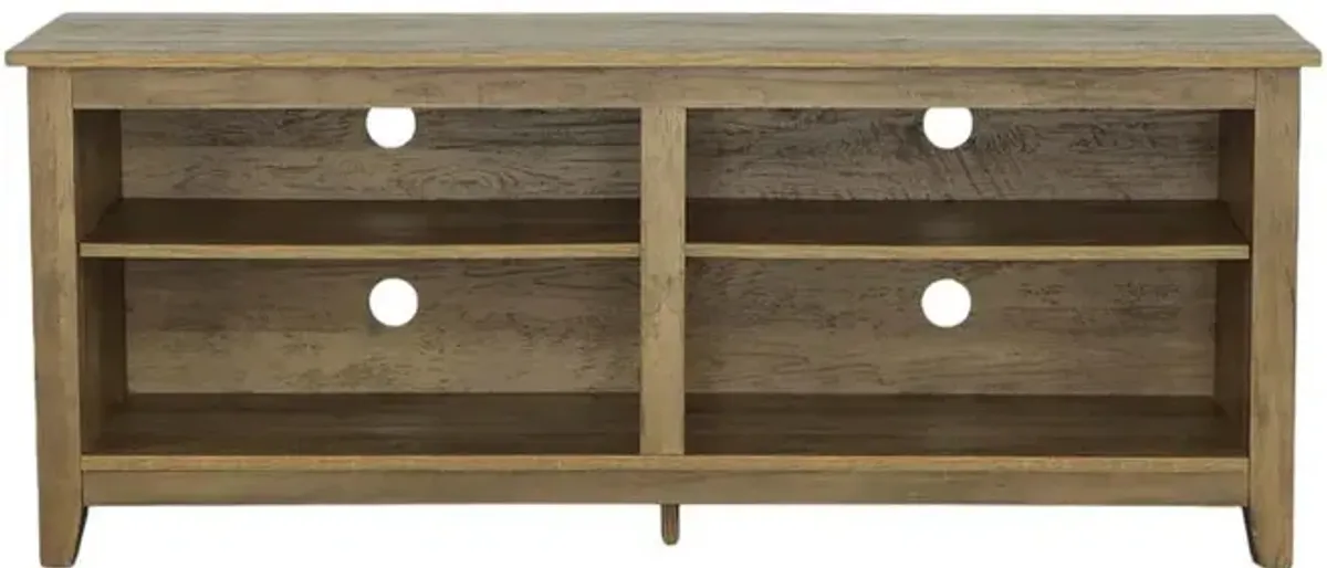 58 Inch Console , Rustic Oak