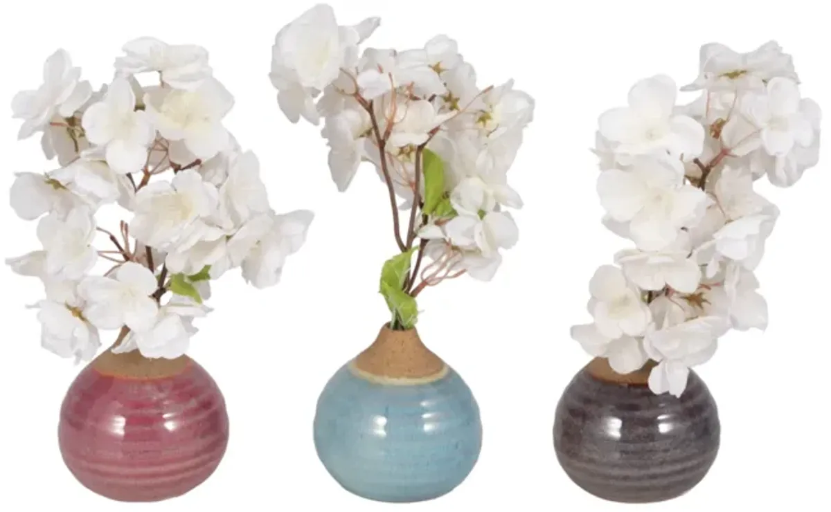 Glazed Bud Vases Set