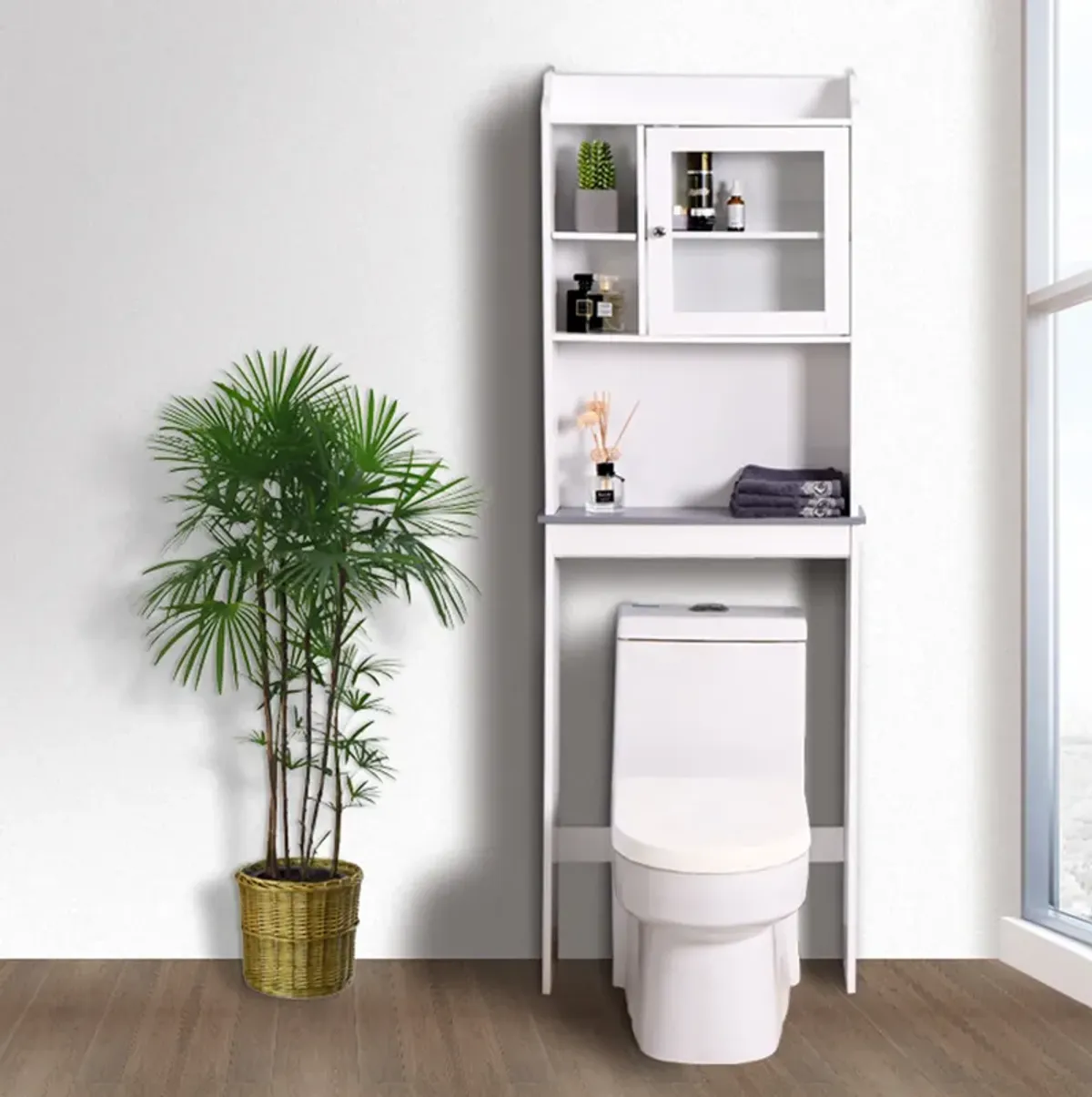 Hivvago Over The Toilet Storage Bathroom Storage Space Saver Organizer