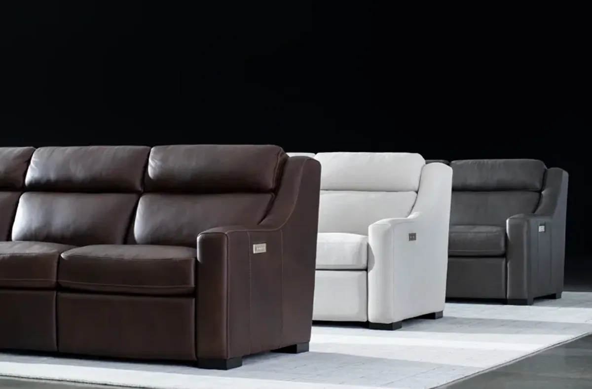 Germain Leather Power Sofa