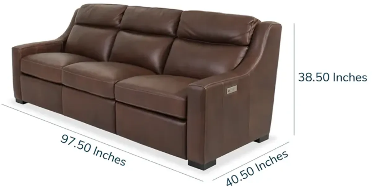 Germain Leather Power Sofa