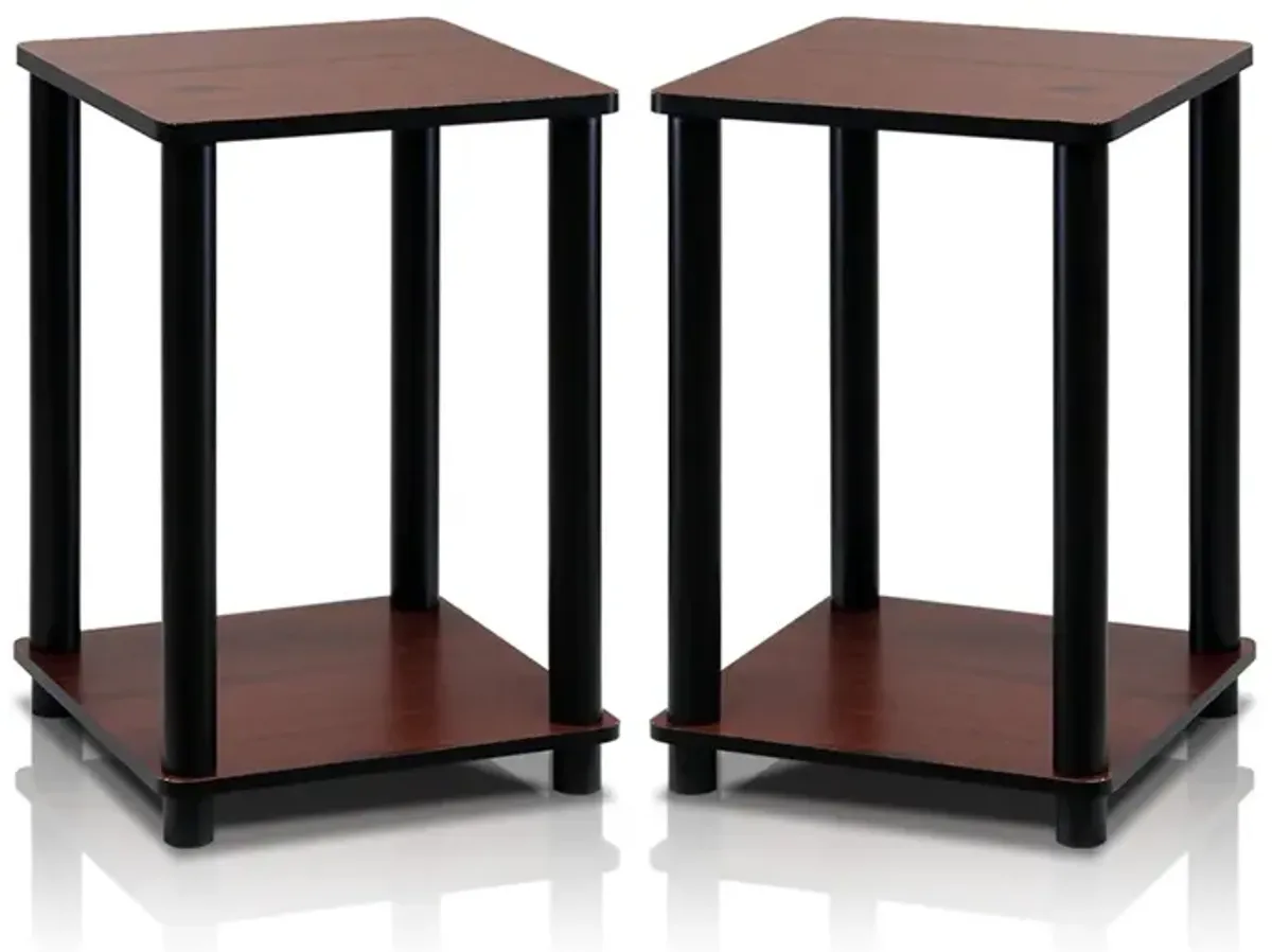 Turn-N-Tube End Table Corner Shelves, Set of 2