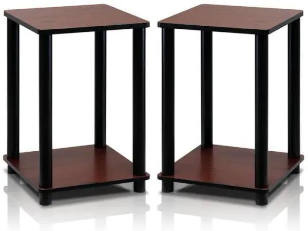 Turn-N-Tube End Table Corner Shelves, Set of 2