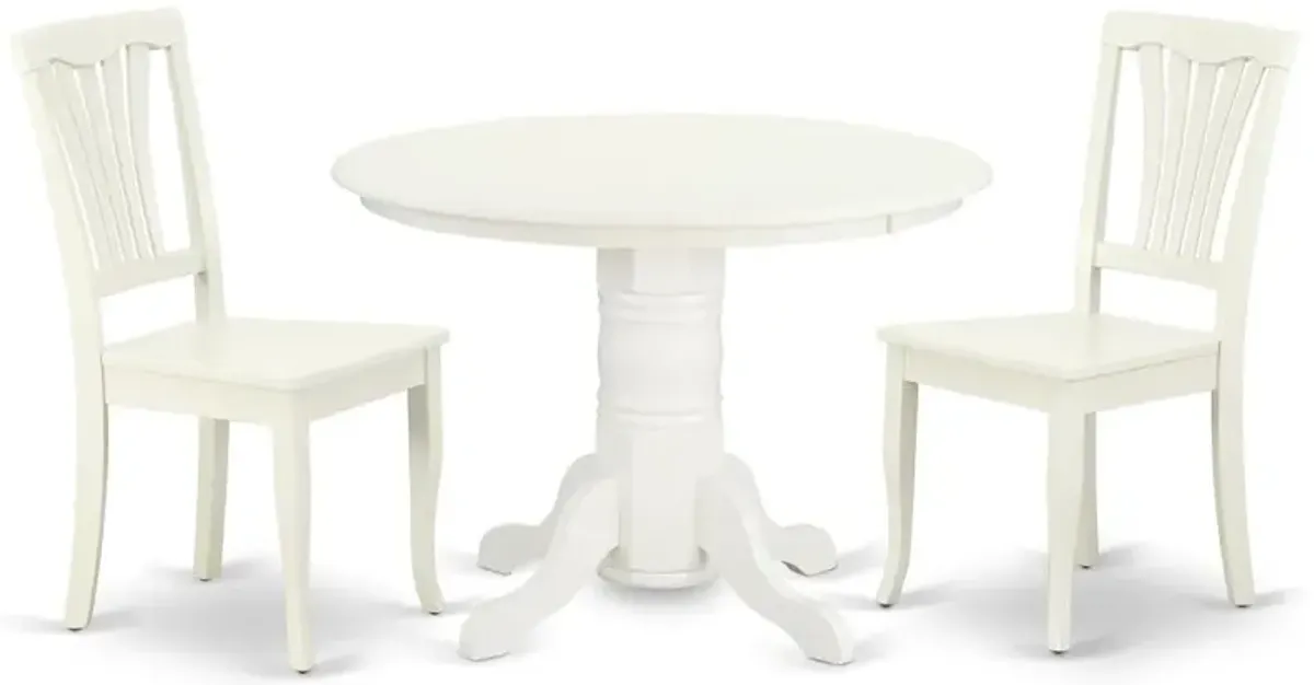 Dining Room Set Linen White, SHAV3-LWH-W