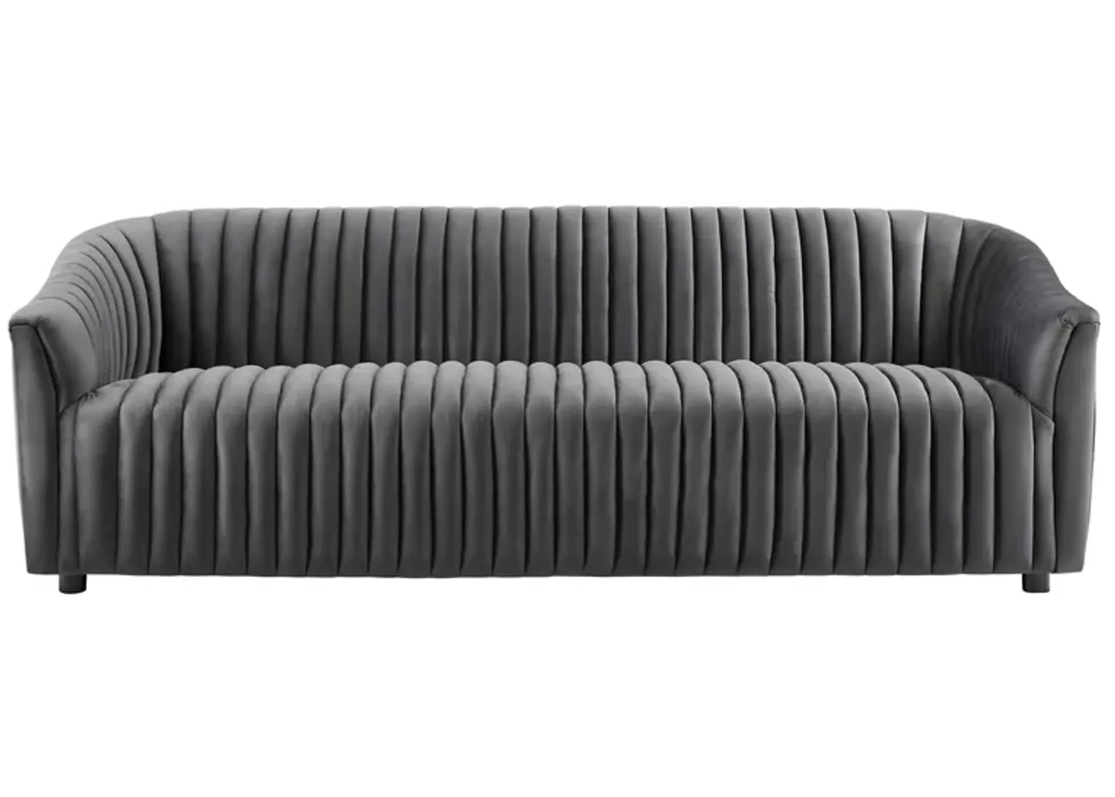 Announce Performance Velvet Channel Tufted Sofa