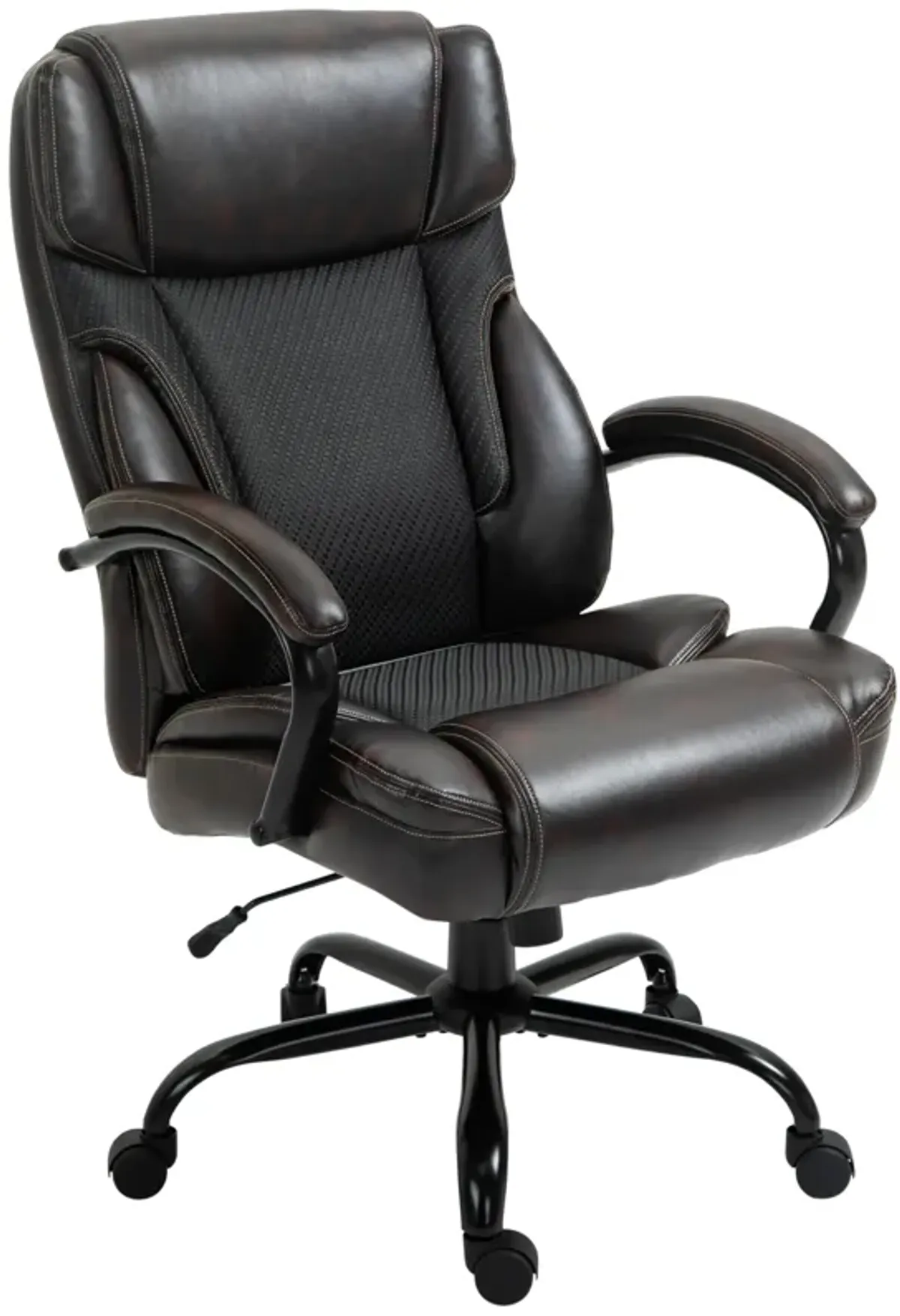 Faux Leather Executive Office Chair Tall Computer Chair with Adjusted Height