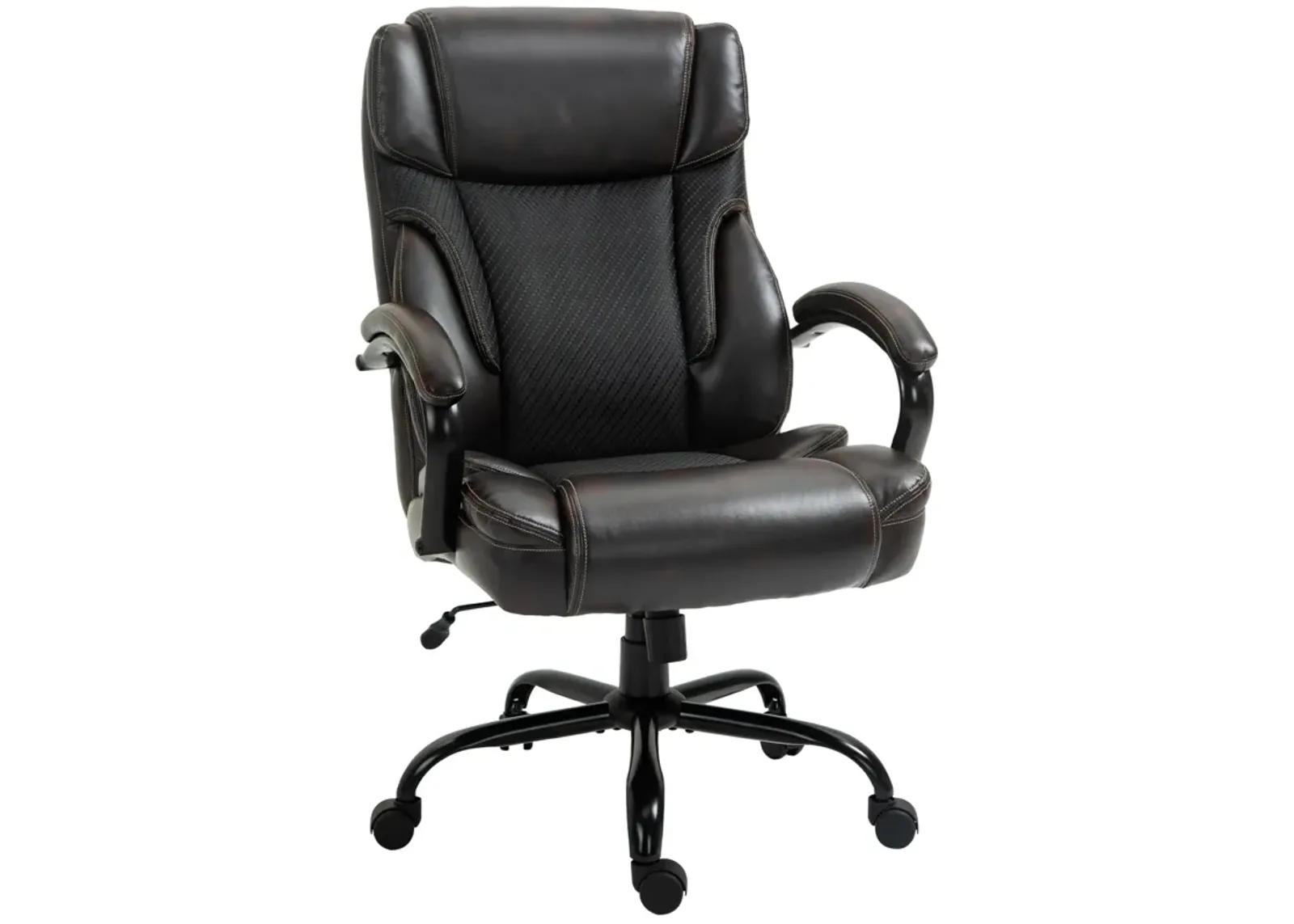 Faux Leather Executive Office Chair Tall Computer Chair with Adjusted Height