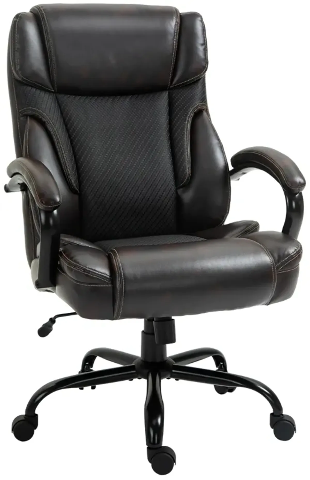 Faux Leather Executive Office Chair Tall Computer Chair with Adjusted Height