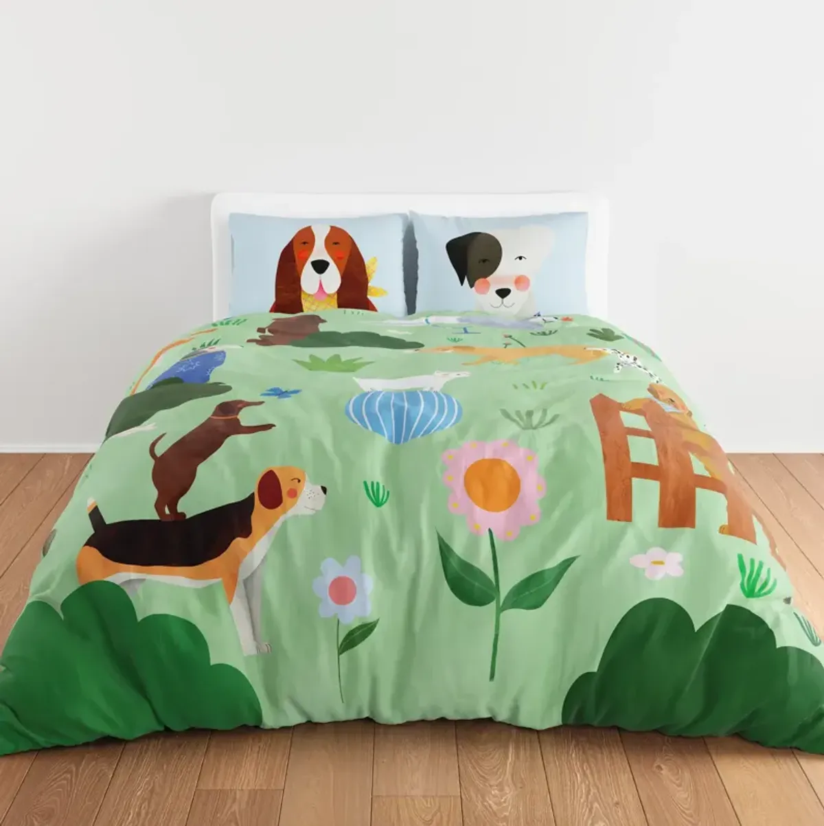 At the Dog Park 100% Cotton Duvet & Pillowcase Set - Twin