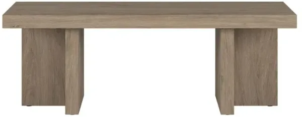 Hudson&Canal Dimitra 44 Wide Rectangular Coffee Table in Antiqued Gray Oak