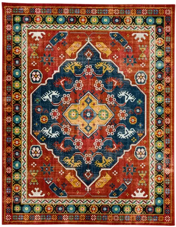 Kaleidoscope Mozambique Red 2' 6" X 10' Rug