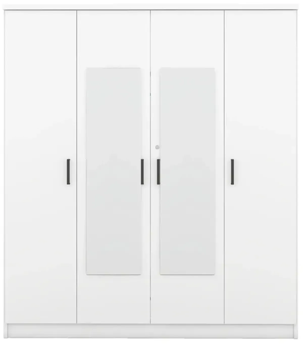 Merax 4-Door Mirror Wardrobe with Shelves