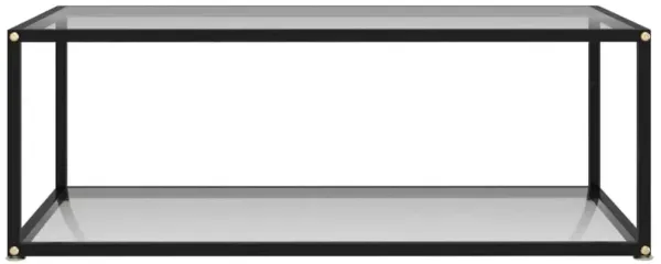 vidaXL Tea Table Transparent 39.4"x19.7"x13.8" Tempered Glass