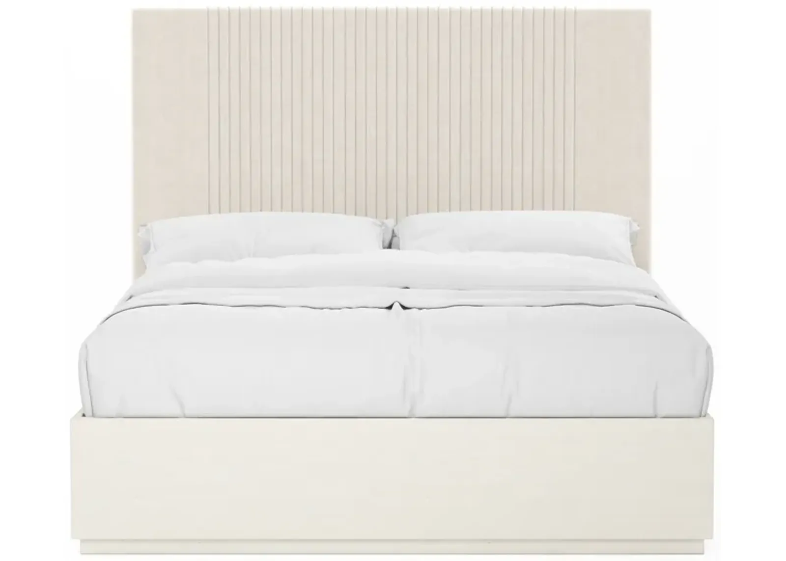 Blanc Queen Upholstered Panel Bed