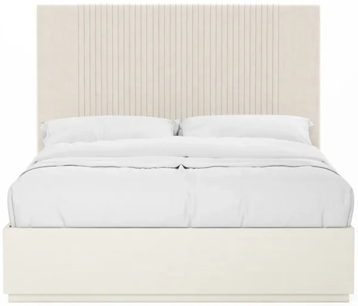 Blanc Queen Upholstered Panel Bed