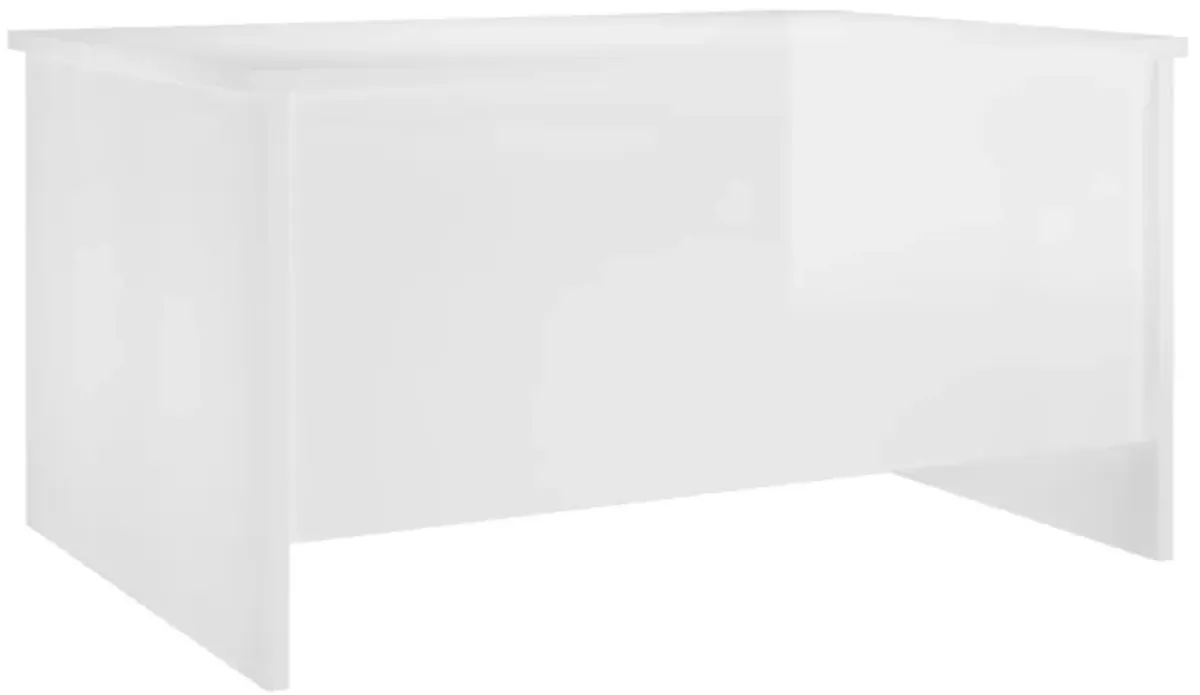 vidaXL Coffee Table High Gloss White 31.5"x21.9"x16.3" Engineered Wood