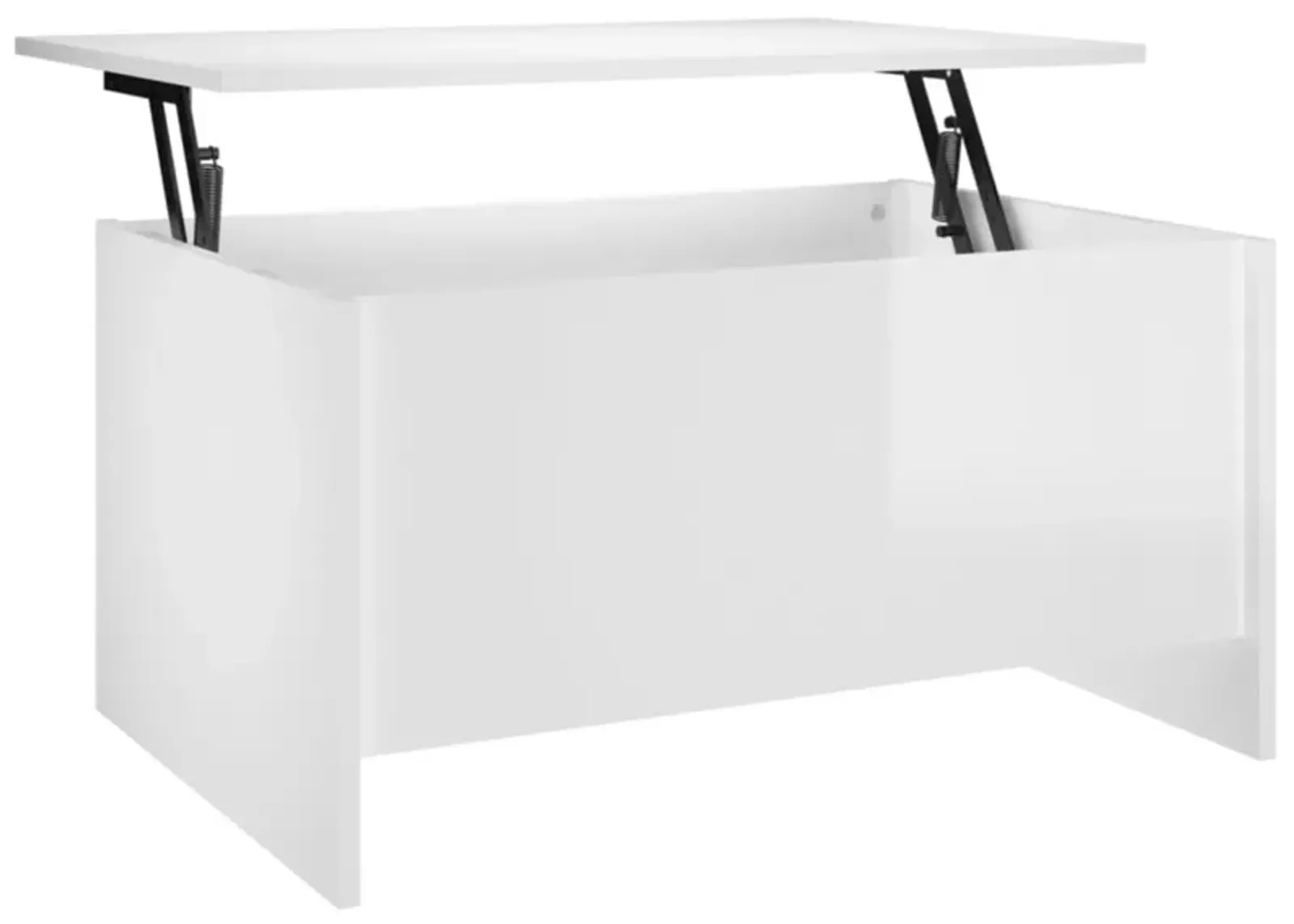 vidaXL Coffee Table High Gloss White 31.5"x21.9"x16.3" Engineered Wood