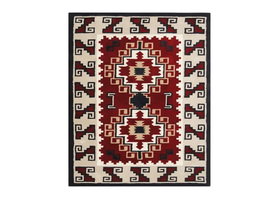 Santa Fe SANHLT638 Red 8" x 11" Rug