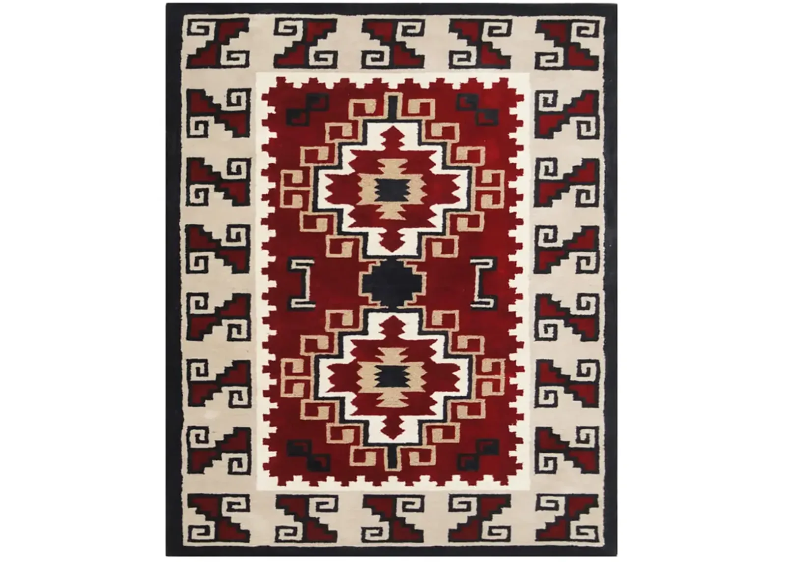 Santa Fe SANHLT638 Red 8" x 11" Rug