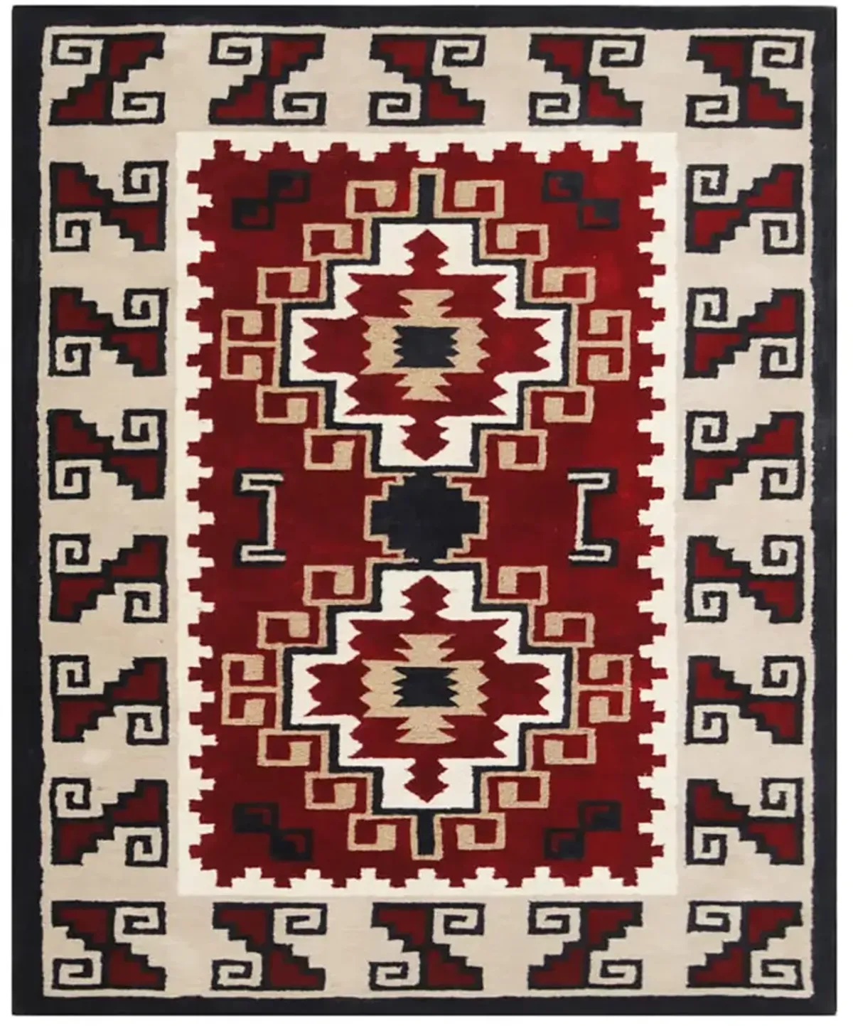 Santa Fe SANHLT638 Red 8" x 11" Rug