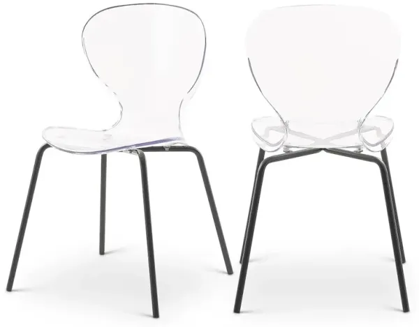 Meridian Furniture Clarion Matte Black Dining Chair, Set of 2