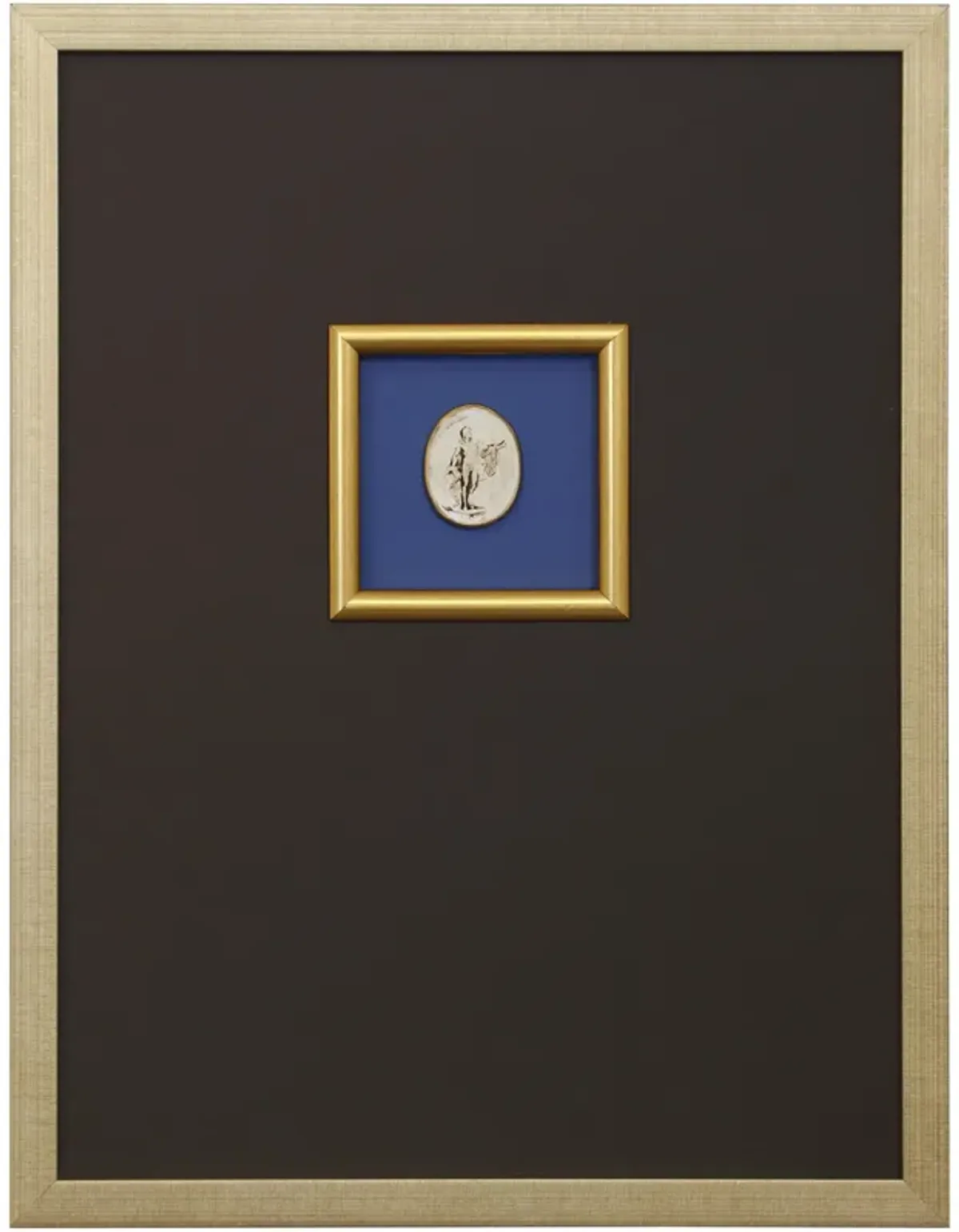 Oval Figure Medallion Framed Print