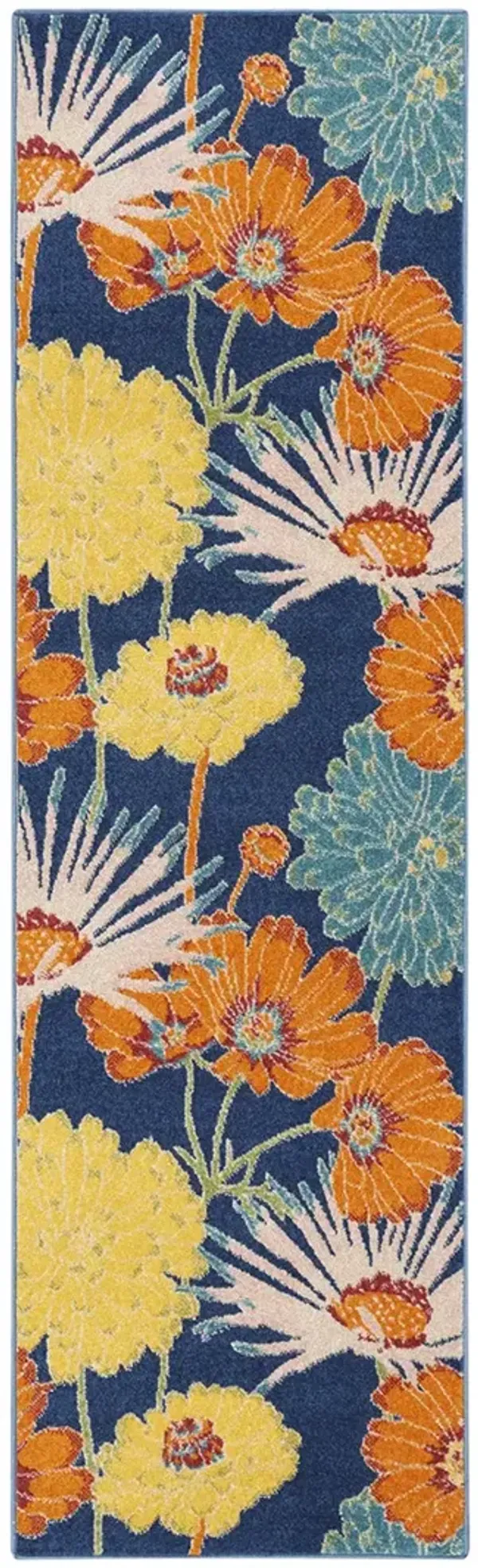 Allur ALR06 Navy/Multicolor 2'3" x 7'6" Rug