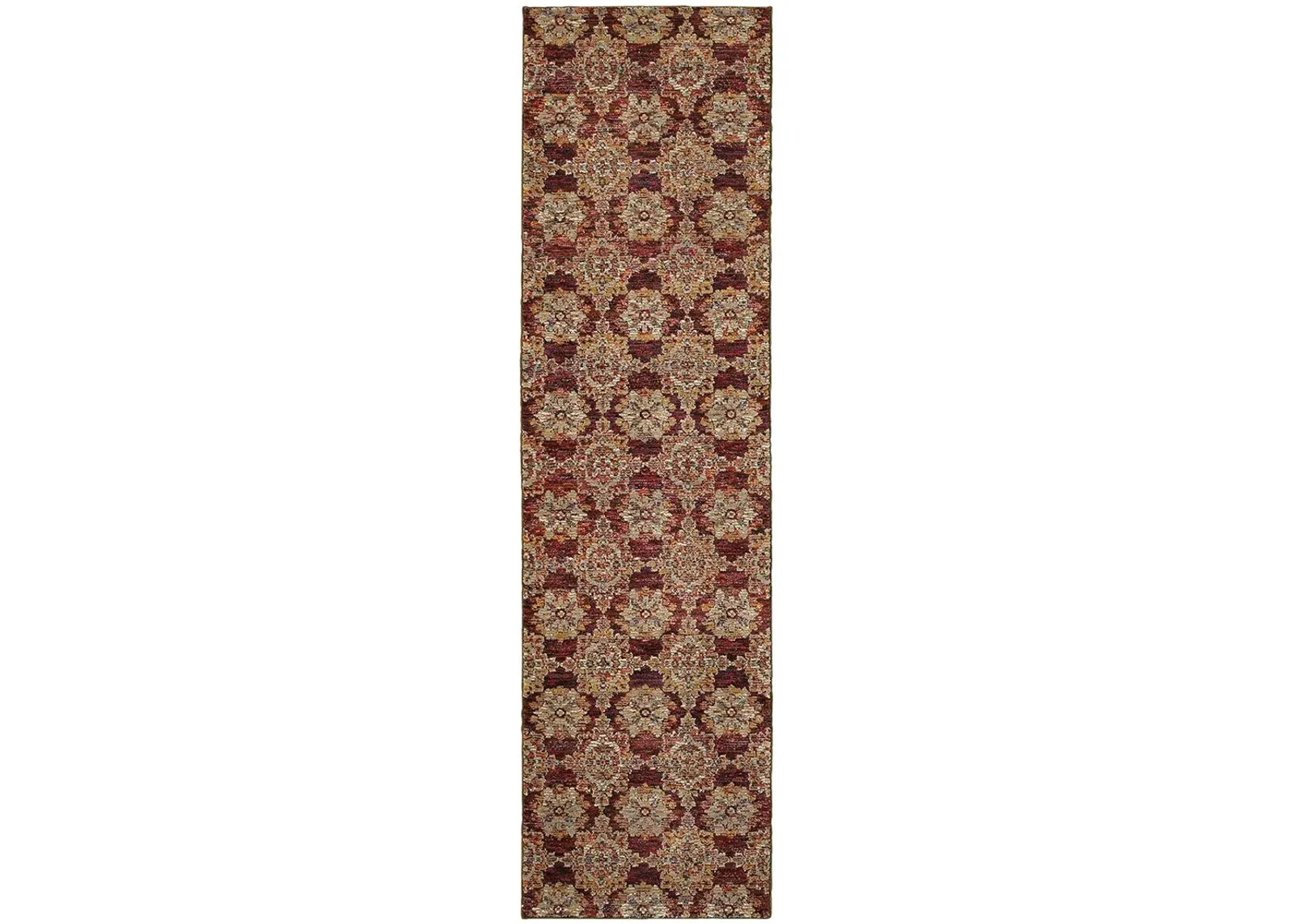 Andorra 2'6" x 12' Red Rug