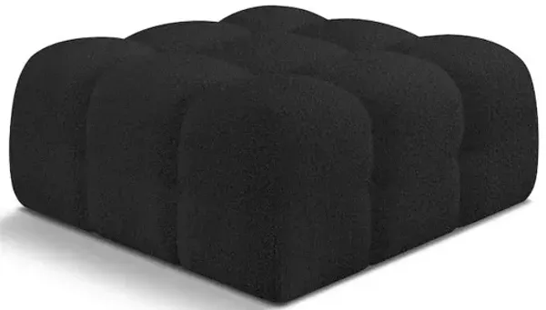 Meridian Furniture Ames Cream Boucle Fabric Ottoman