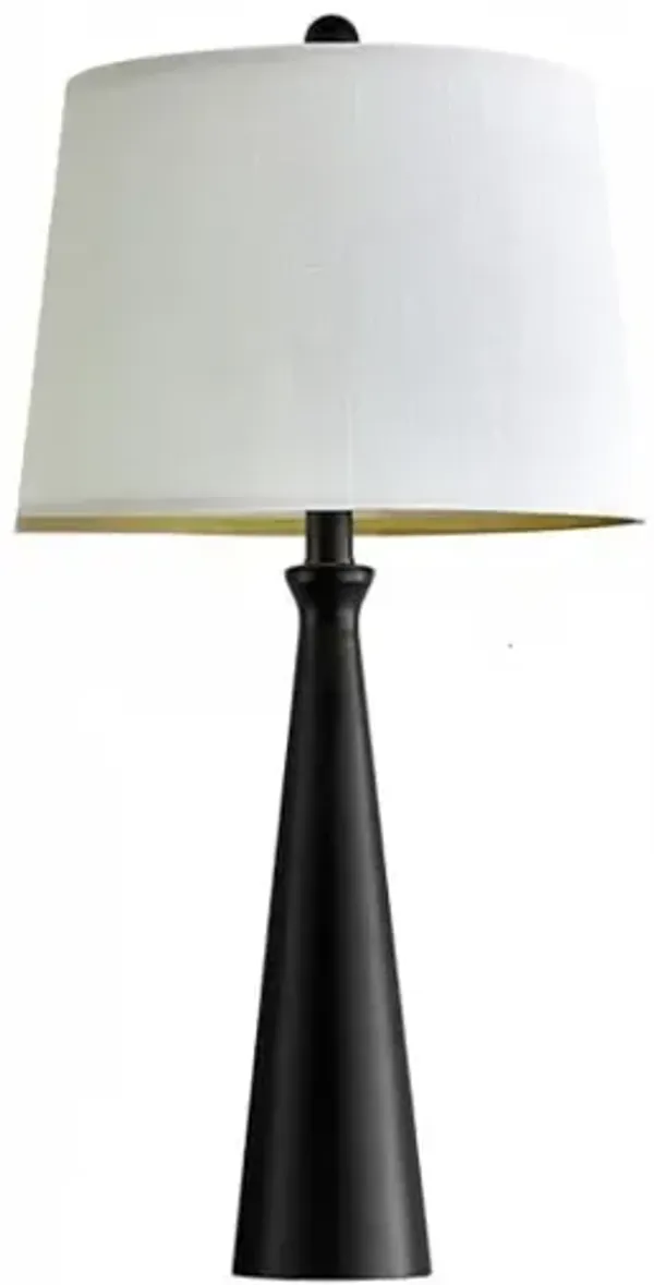 25.75" Touch Table Lamps – Set of 2, USB Charging, Black Base, Fabric Shade