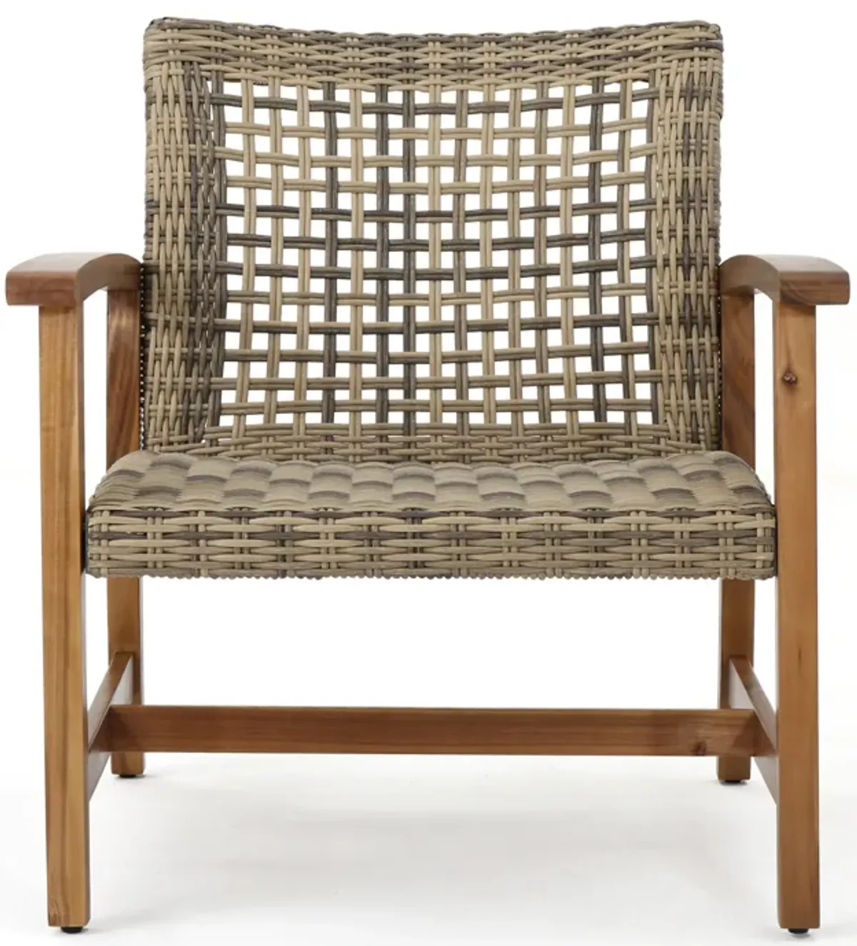 Merax 2 Pieces Outdoor Wicker Club Chairs Set