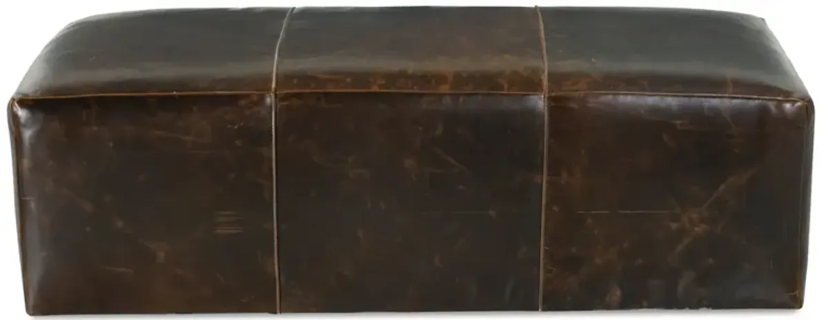 Macon Leather Ottoman