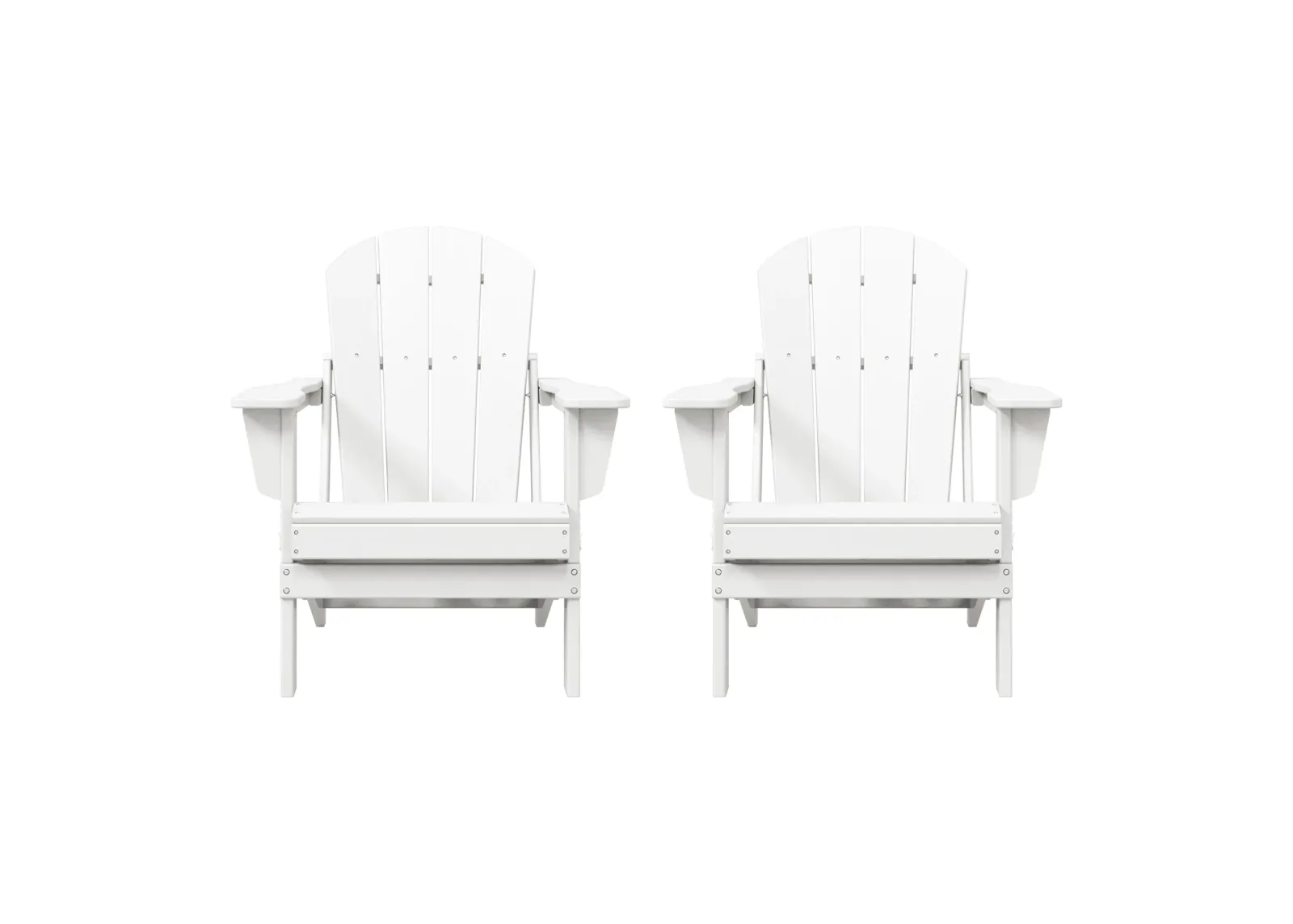 WestinTrends Westintrends 2 piece set outdoor folding Poly Adirondack chair