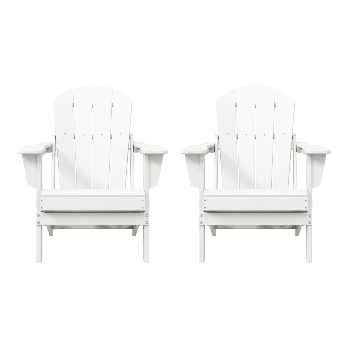 WestinTrends Westintrends 2 piece set outdoor folding Poly Adirondack chair