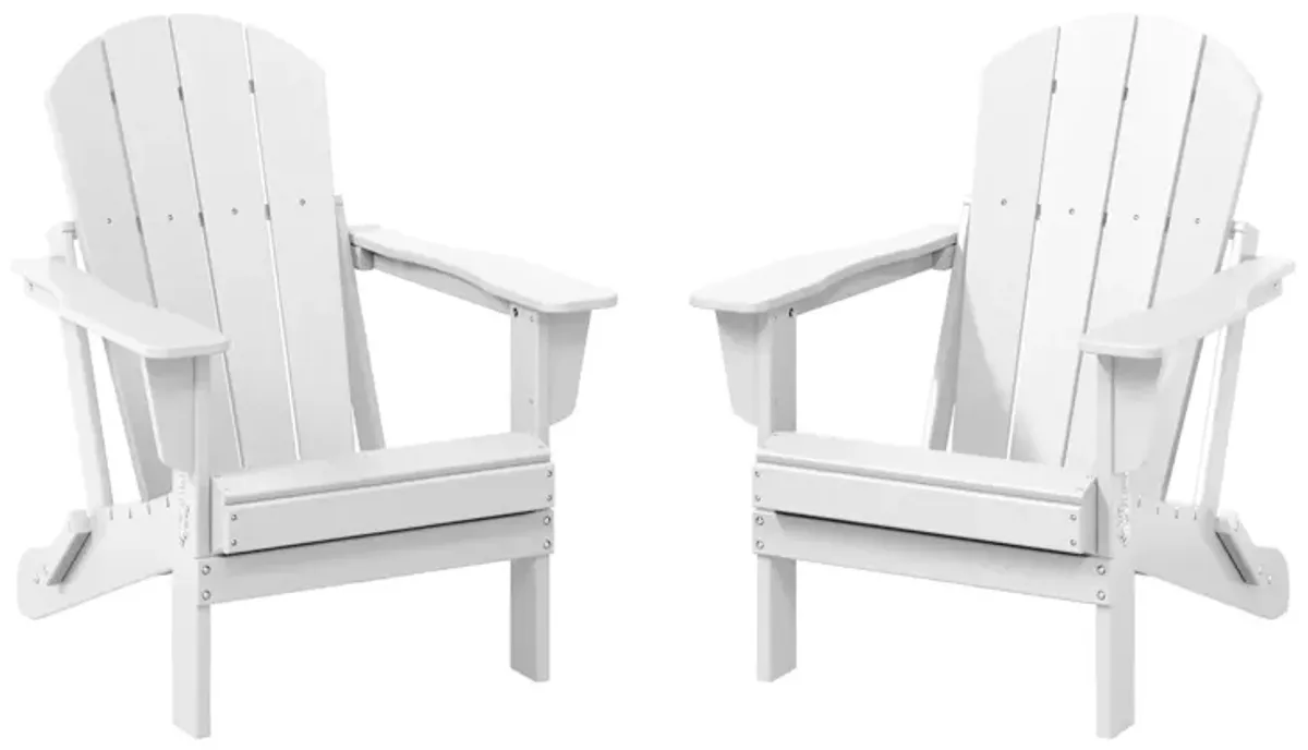 WestinTrends Westintrends 2 piece set outdoor folding Poly Adirondack chair