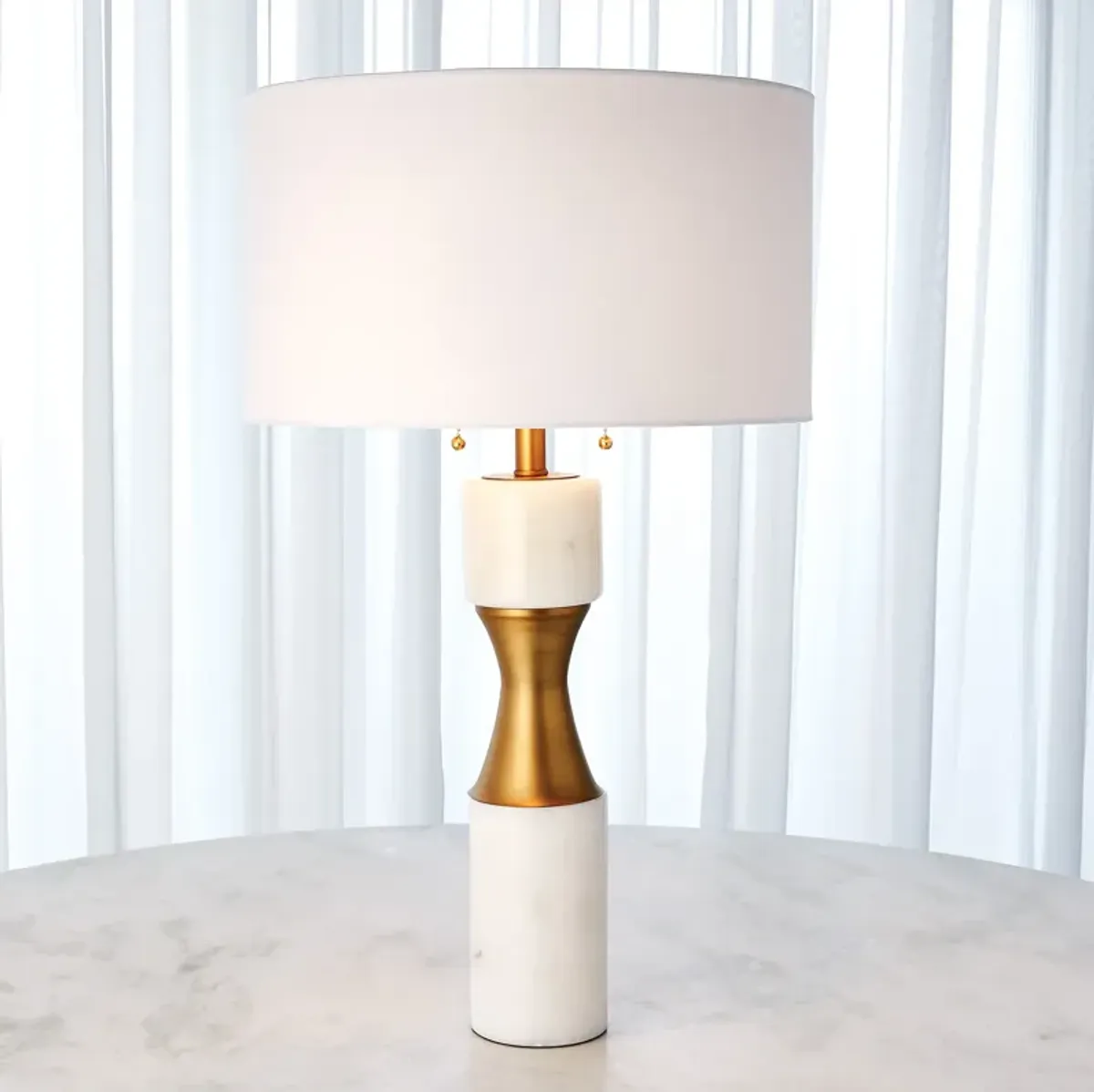 Marble Cinch Lamp-White