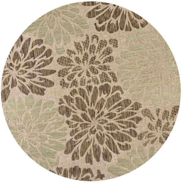 Zinnia Modern Floral Textured Weave Indoor/Outdoor Area Rug