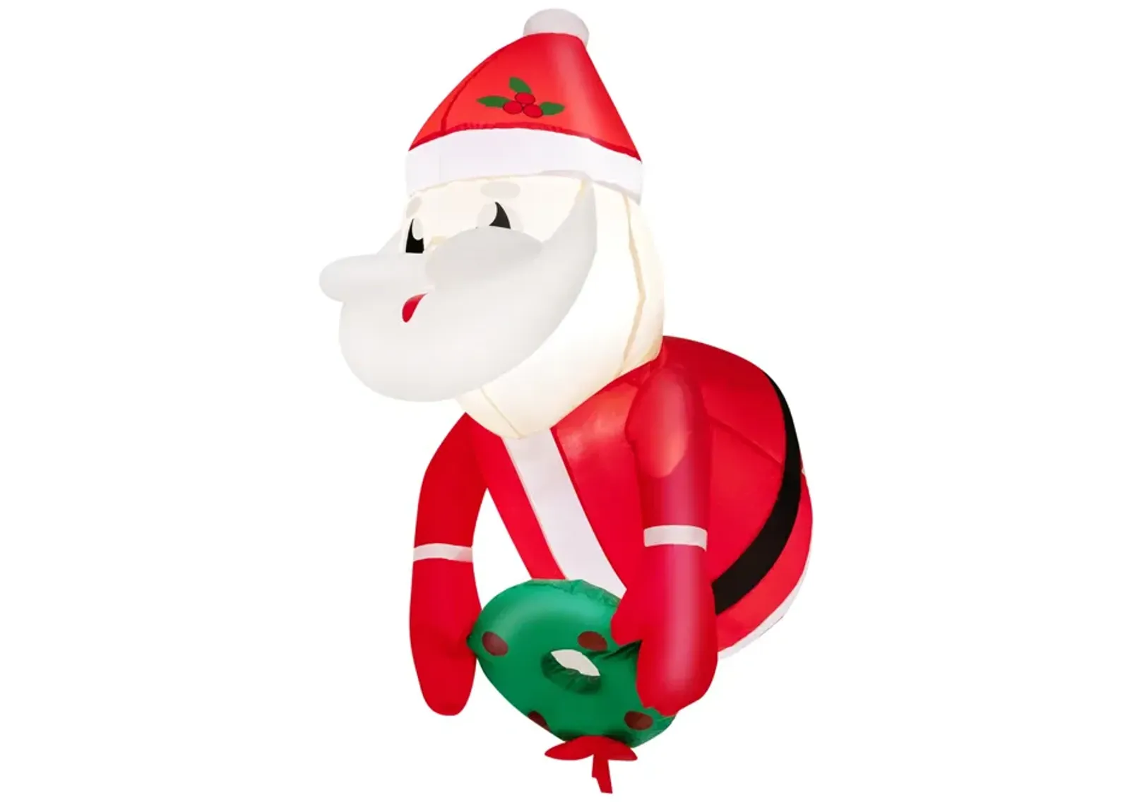 3.3 Feet Lighted Inflatable Santa Claus Broke Out from Window