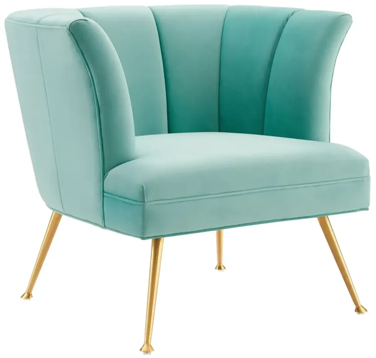 Veronica Channel Tufted Performance Velvet Armchair