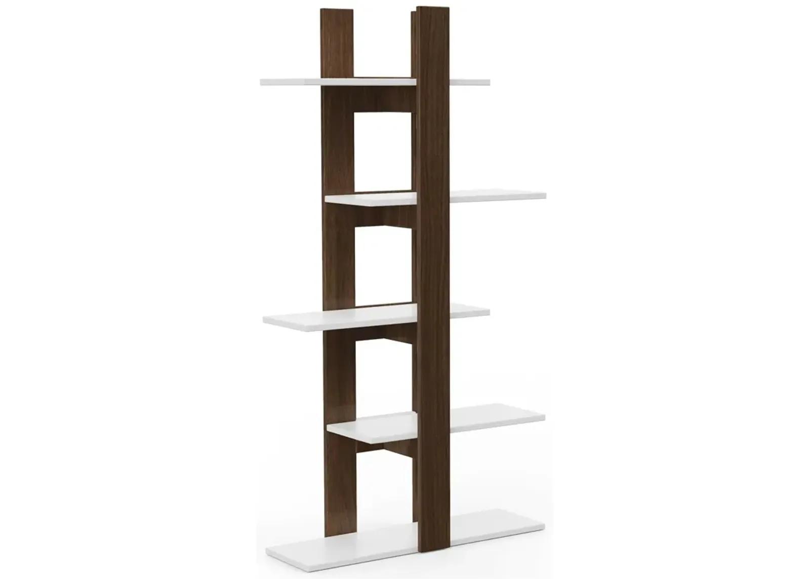 5-Tier Freestanding Bookshelf with Anti-Toppling Device