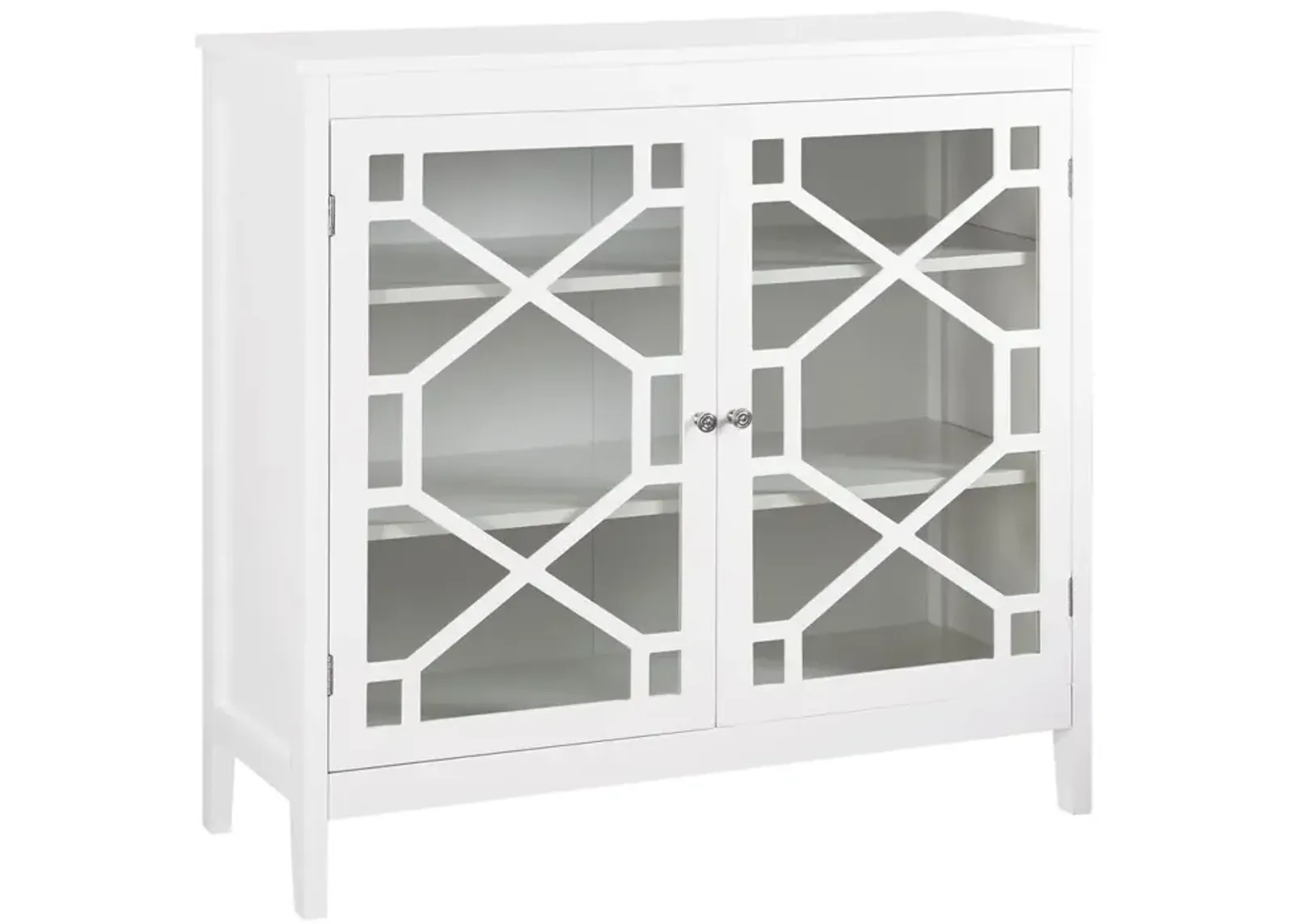 Linon Fetti White Large Cabinet